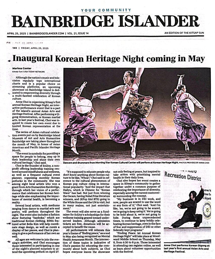 Bainbridge Islander finding peace heritage night article_1